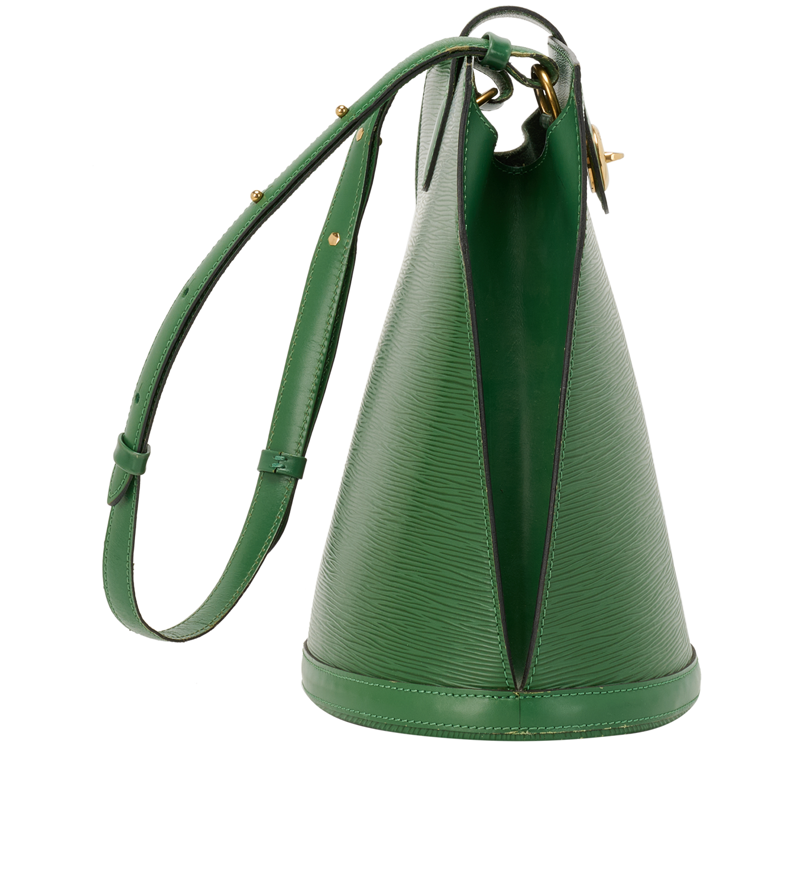 Vintage Cluny, &pound;450, Handbags, Green, Leather, Side view